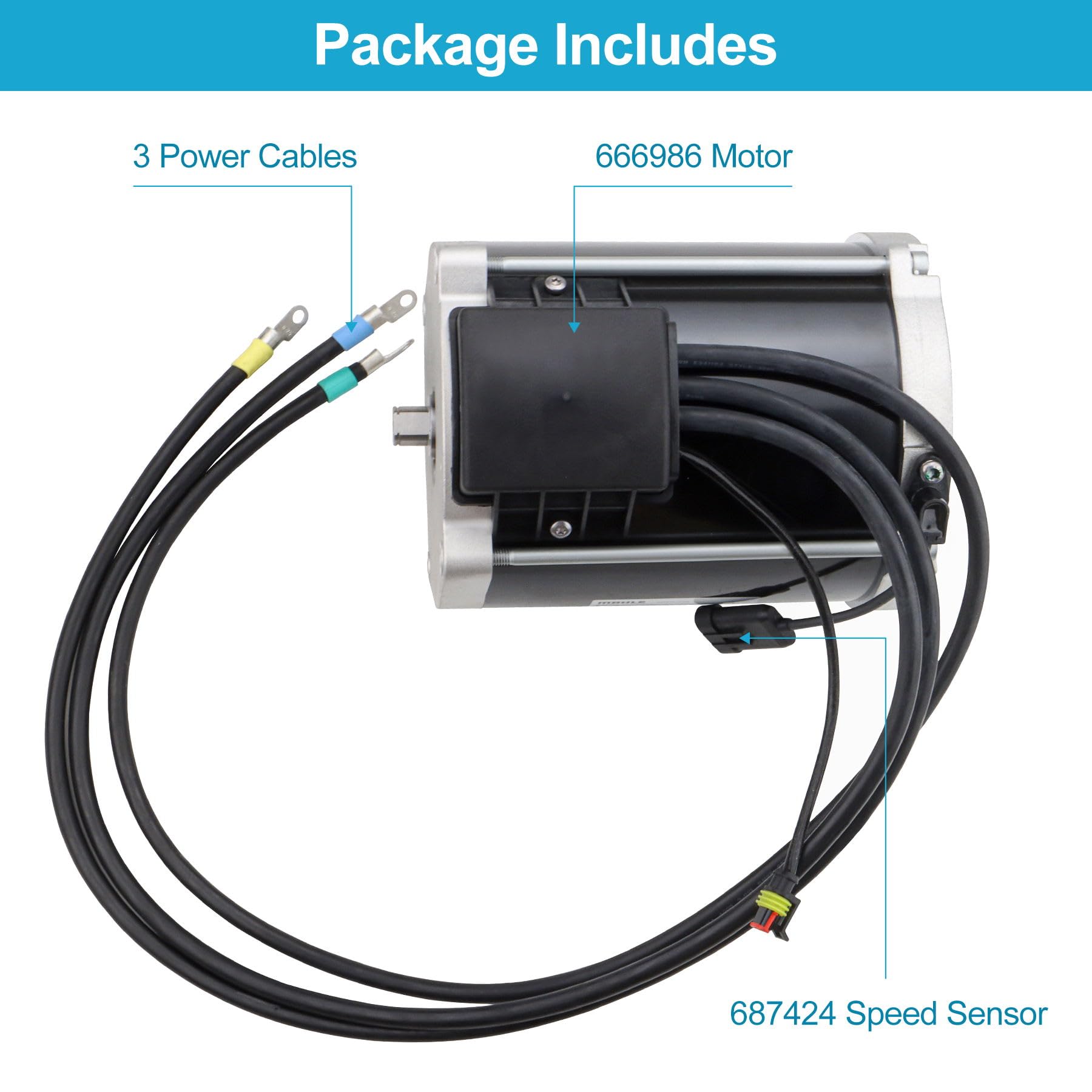 Amazon.com: 680638 48V AC Electric Golf Cart Motor for E-Z